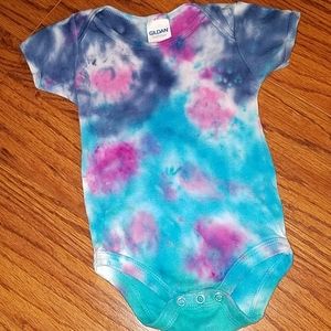 Tie-dyed onesie